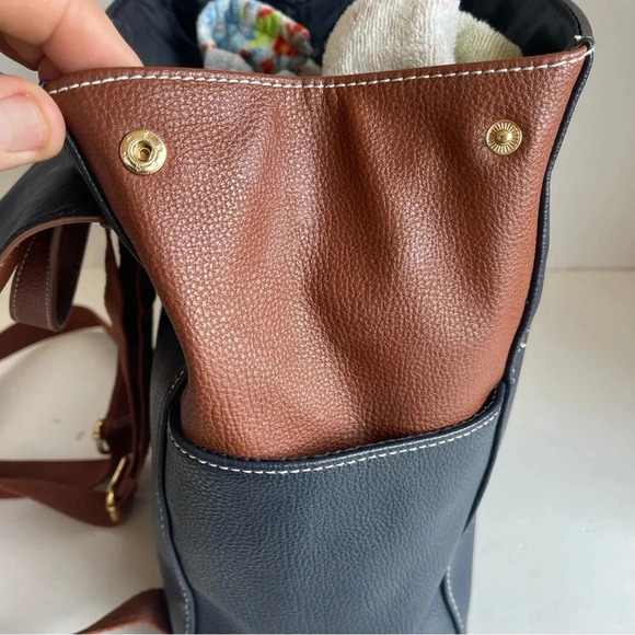 Tommy Hilfiger Beth II Flap Backpack Saffiano PVC Tan / Navy blue  One Size - Picture 8 of 15